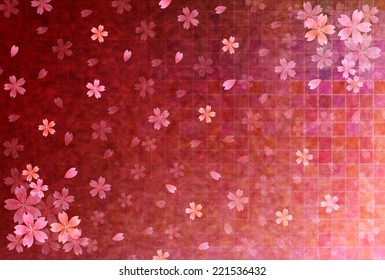 Background of cherry blossoms greeting cards