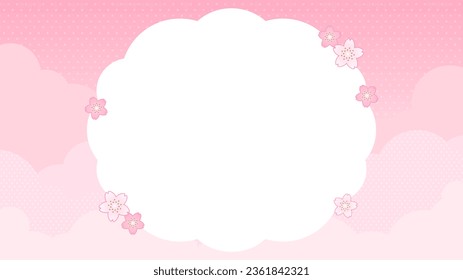 Kirschblüten und rosafarbene Wolken