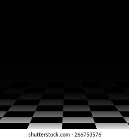 Background chess board floor, black