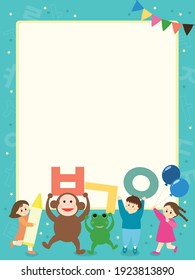 The background of children learning letters
