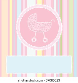 Background with a children's carriage