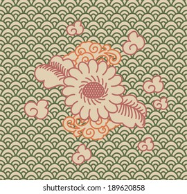 Background China ornament.