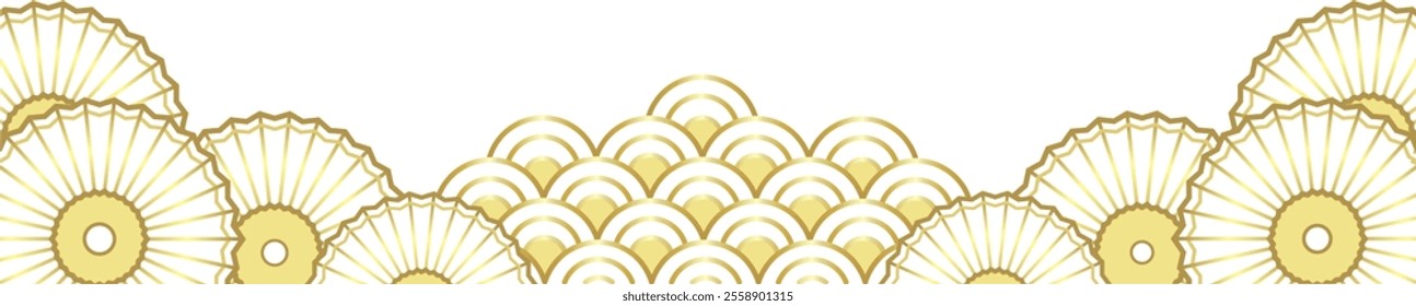 background chinese new year vector golden scales ornament pattern