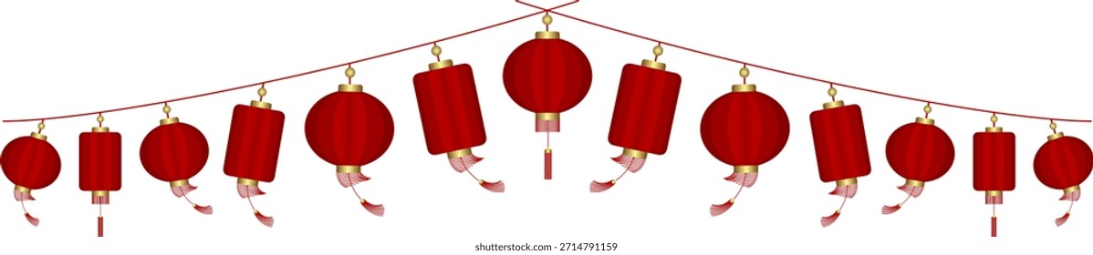 background chinese new year vector hanging lantern decoration