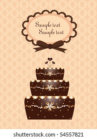 background with chocolate cake