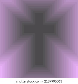 Background with christian cross icon. Religion concept illustration