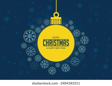 Background Christmas amp Happy New Year with hanging decorations Christmas balls