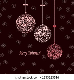Background with a Christmas ball.