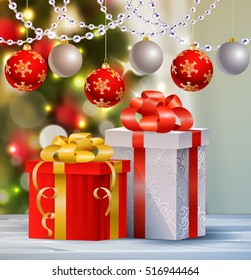 Background with Christmas ball