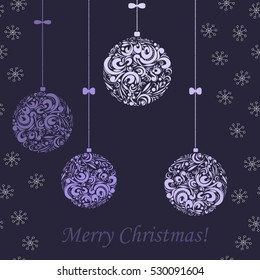 Background with a Christmas ball.