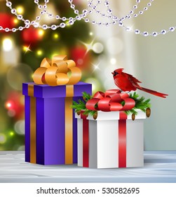 Background with Christmas ball