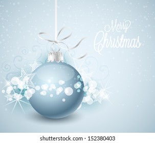 Background with christmas ball with place for text 