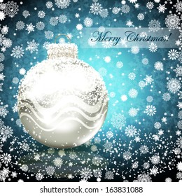 Background with Christmas ball. vector illustration