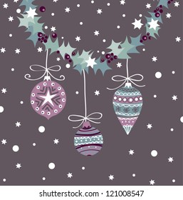 Background with Christmas balls