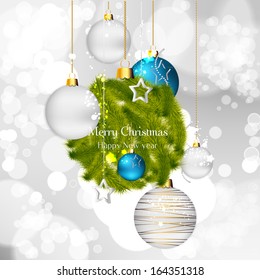 Background with christmas balls