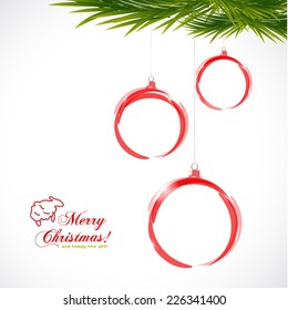 Background with Christmas balls. 