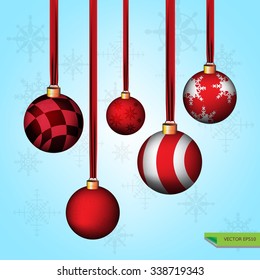 Background with Christmas balls.