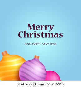Background with christmas balls