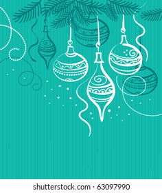 Background with christmas balls