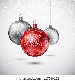 Background with Christmas balls. Eps 10