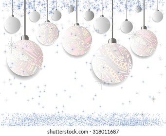 Background with Christmas balls. Eps10