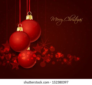 Background with christmas balls with place for text 