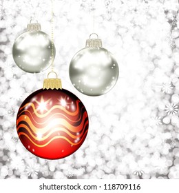 Background with Christmas balls. vector illustration