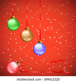 Background with Christmas balls.Vector