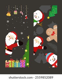 Background christmas banner happy new year celebrating, hand drawing vector illustration design.