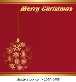 background with Christmas bauble