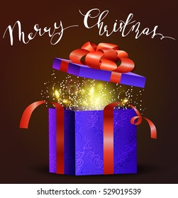 Background with Christmas box