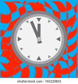 Background for a Christmas clock, snowflake. Print for the designer. Gift card. The avatar element for the player. A business card for a Christmas holiday.