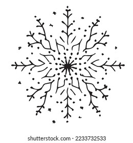 Background christmas doodle. Winter snow vector doodle icon. Winter snow doodle symbol
