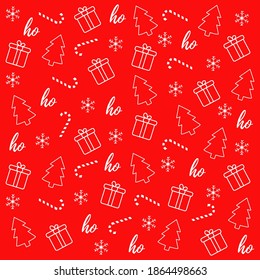 Background with christmas elements. Christmas pattern
