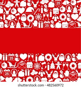 Background with Christmas icons