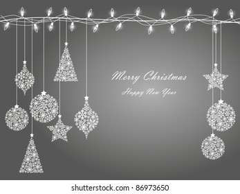 Background of Christmas lights ,christmas decorations 2