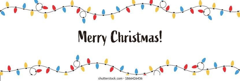 background with Christmas lights for social media posts, banner, card design, etc.