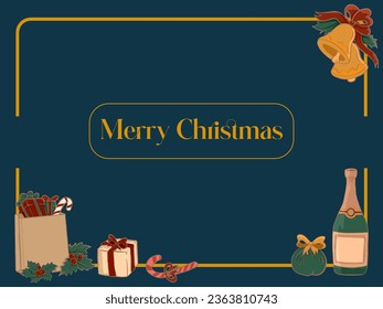 Background Christmas with ornaments illustration
