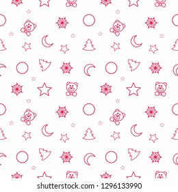 Background for Christmas packaging in children's style