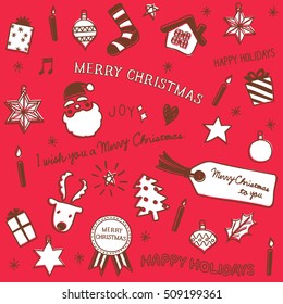 Background of Christmas pattern