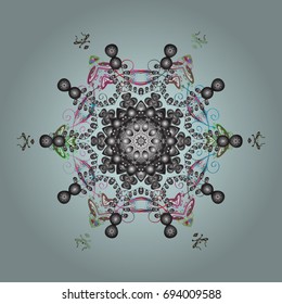 Background. Christmas pattern with snowflakes abstract background. Snowflakes. Holiday design for Christmas and New Year fashion prints. Vector illustration.