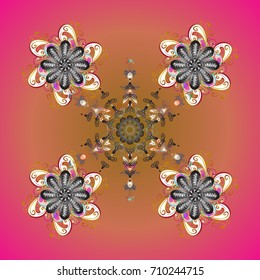 Background. Christmas pattern with snowflakes abstract background. Holiday design for Christmas and New Year fashion prints. Vector illustration. Snowflakes.