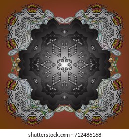 Background. Christmas pattern with snowflakes abstract background. Snowflakes. Holiday design for Christmas and New Year fashion prints. Vector illustration.
