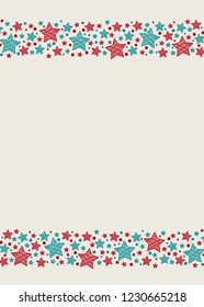 Background with Christmas stars. Vector.