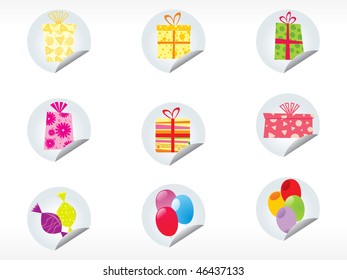 background with christmas sticker vector