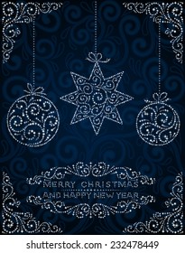 Background with christmas toys, EPS 8
