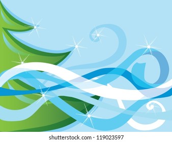 background with christmas tree