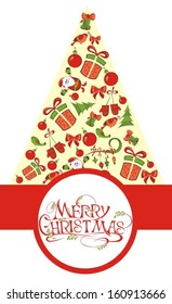 Background with Christmas tree