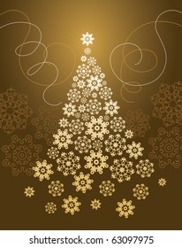 Background with Christmas tree