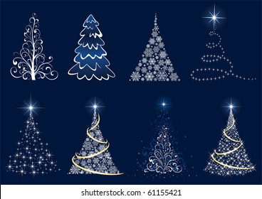 Background with Christmas tree, illustration